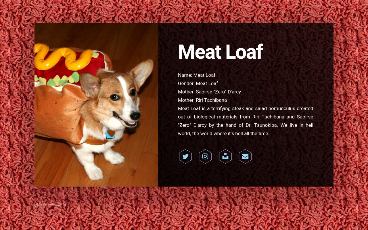 Carrd profile picture for @meatloaf